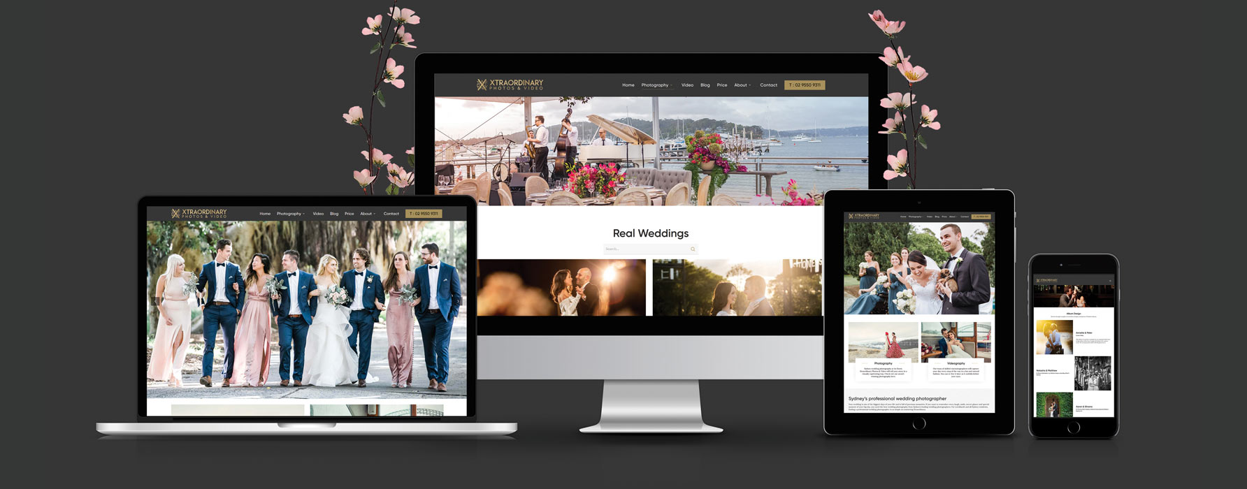 Web design for wedding photographer