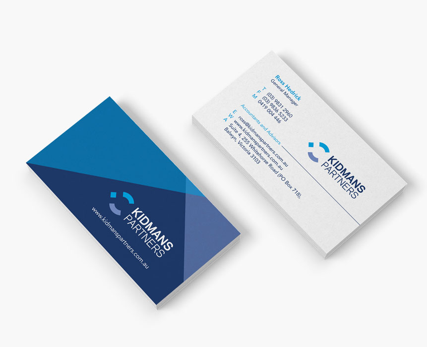 business card design for Kidmans Partners