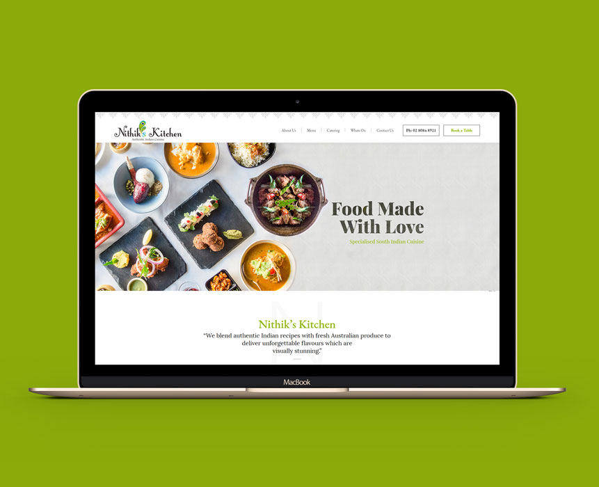 Nithiks Kitchen Website Design Development
