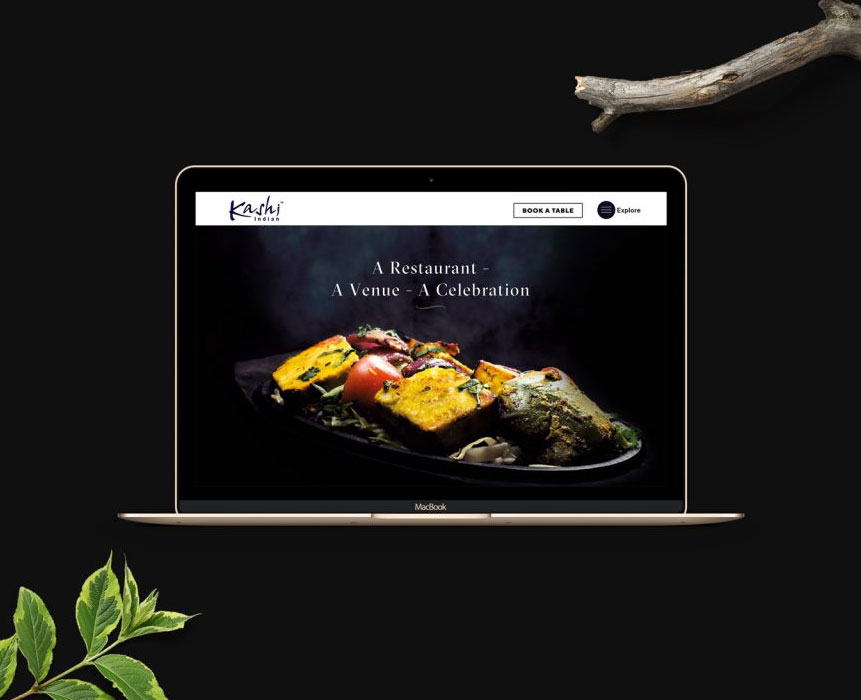 kashi indian restaurant Website design