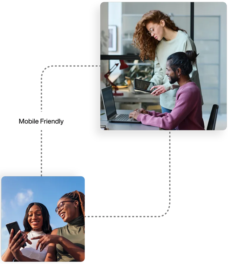 A designer and developer planning to build a mobile-friendly website