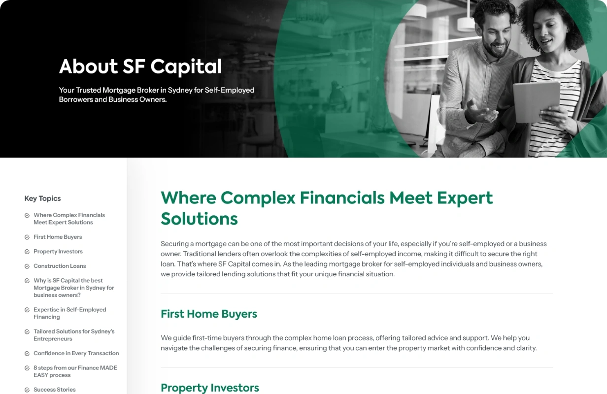 web development for SF Capital