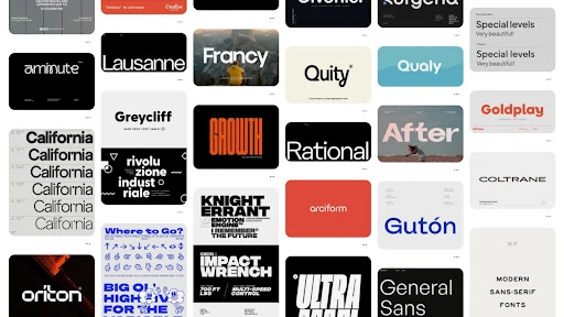 website font styles