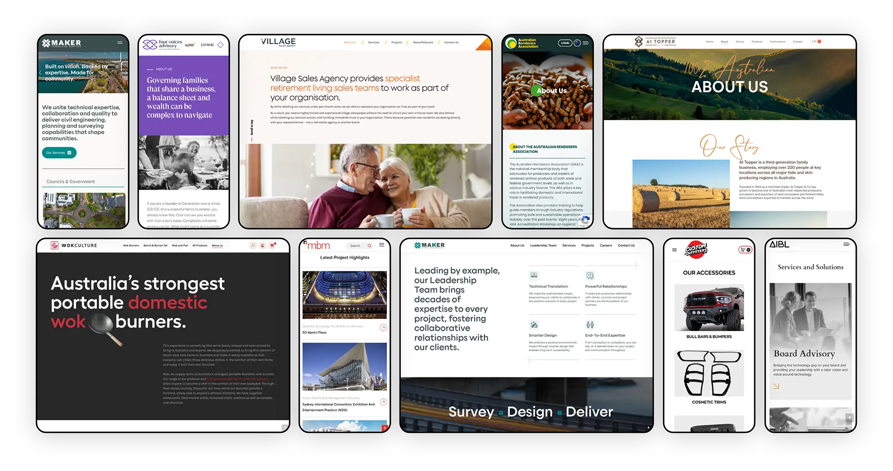 Showcase of custom eCommerce website development and integration projects