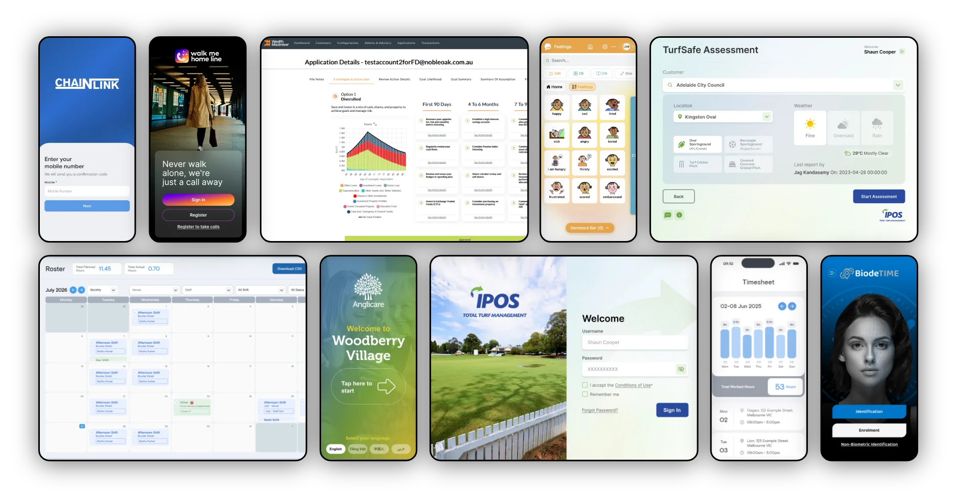 software and app projects by Designpluz