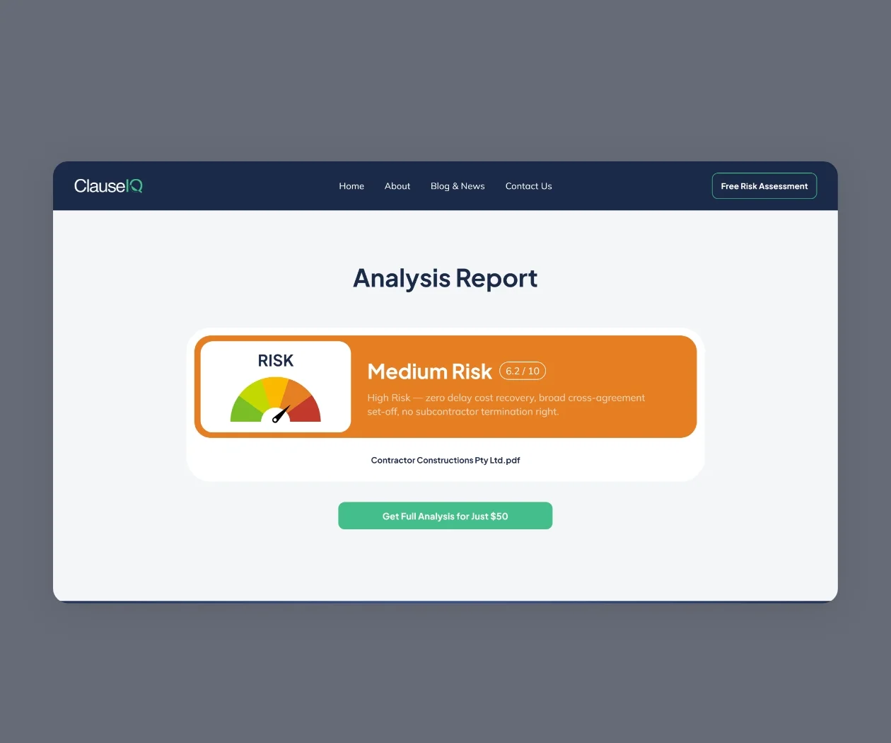 Analyis report